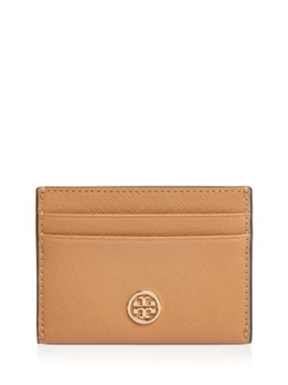 Tory Burch Robinson Tan Leather Card Case